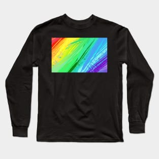 Background with Rainbow Paint Long Sleeve T-Shirt